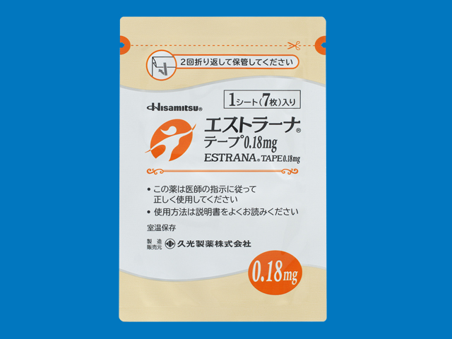 経皮吸収型 エストラジオール製剤 エストラーナテープ0.18mg（使用期限 2024年8月まで）
