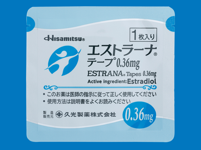 経皮吸収型 エストラジオール製剤 エストラーナテープ0.36mg（使用期限 2024年8月まで）