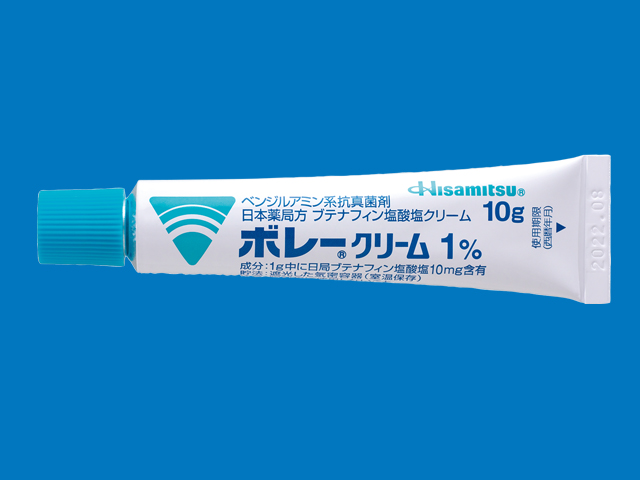 ベンジルアミン系抗真菌剤　日本薬局方　ブテナフィン塩酸塩クリーム、日本薬局方　ブテナフィン塩酸塩液 ボレークリーム1％